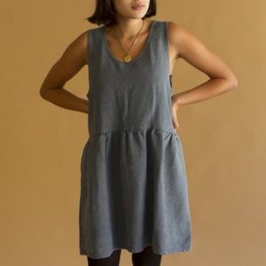 Jungmaven Moab Dress 100% Hemp Grey-Green Tunic Dress with Pockets